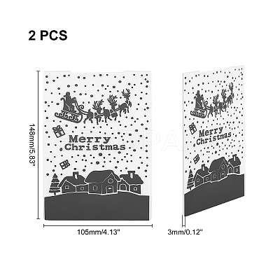 Christmas Plastic Embossing Folders DIY-WH0186-47-1