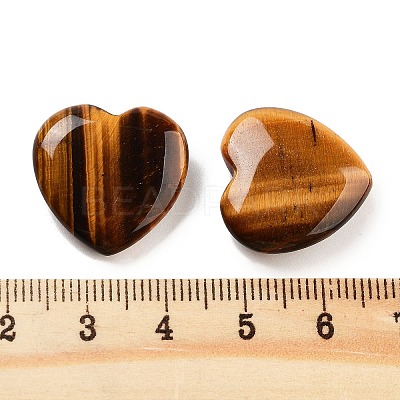 Heart Natural Tiger Eye Palm Stones G-C134-06A-13-1