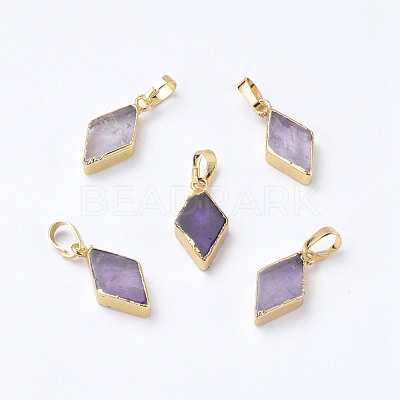 Natural Amethyst Pendants G-E564-05A-G-1