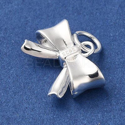 925 Sterling Silver Bowknot Charms STER-K180-01S-1