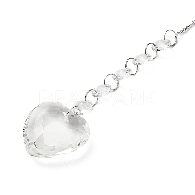 Quartz Crystal Pendant Decorations HJEW-M007-05D-P-1