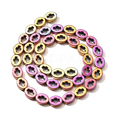 Electroplated Synthetic Non-magnetic Hematite Beads Strands G-L613-Z01-02I-1