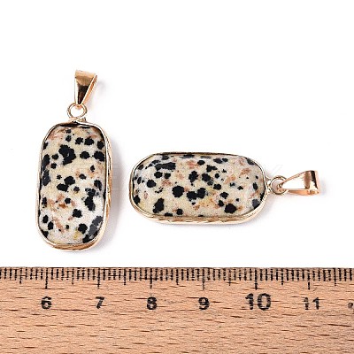 Natural Dalmatian Jasper Pendants G-N349-03D-G-1