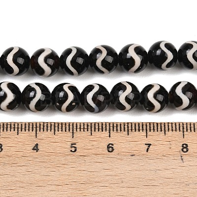 Tibetan Style dZi Beads Strands G-G328-A08-8mm-1