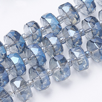 Electroplat Glass Beads Strands EGLA-Q092-10mm-D05-1
