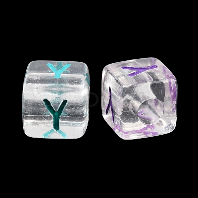 Acrylic European Beads MACR-I042-01Y-1