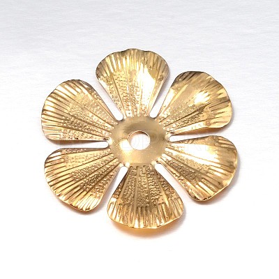 6-Petal Flower Iron Bead Caps IFIN-N3296-03-1