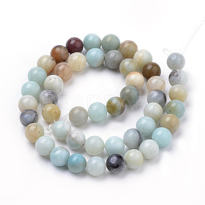 Natural Flower Amazonite Beads Strands G-S259-13-12mm-1