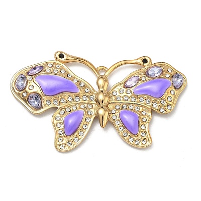 304 Stainless Steel Rhinestone Pendants STAS-C174-14G-01-1