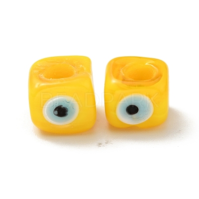 Handmade Evil Eye Lampwork European Beads LAMP-G143-06G-1