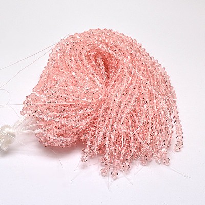 Imitate Austrian Crystal Bicone Glass Beads Strands GLAA-F029-5x5mm-15-1