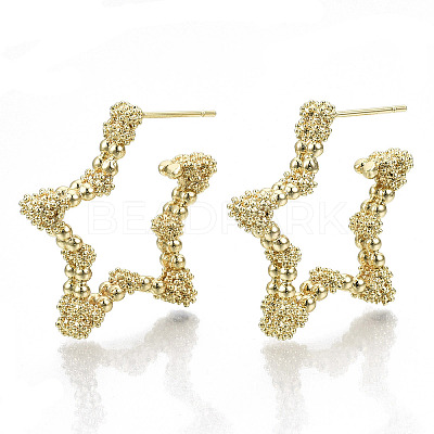 Brass Stud Earring KK-N232-113-NF-1