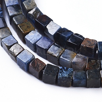 Natural Dumortierite Quartz Beads Strands G-D0020-18-1