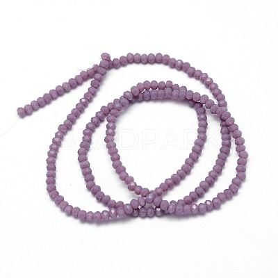 Faceted Rondelle Glass Beads Strands X-GLAA-M028-2mm-A02-1
