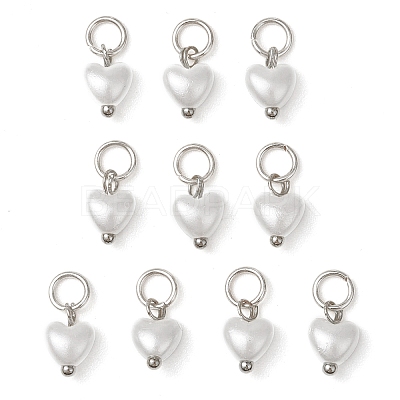 ABS Imitation Pearl Charms PALLOY-JF03222-01-1
