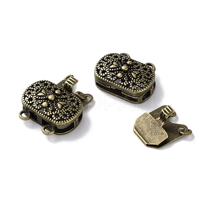Brass Box Clasps KK-F867-38AB-1