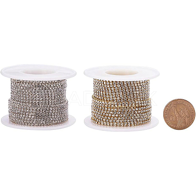Brass Rhinestone Strass Chains CHC-BC0001-01M-1