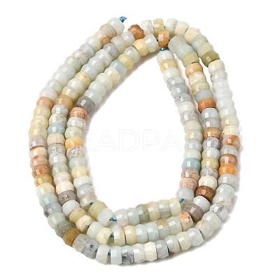 Natural Flower Amazonite Heishi Beads Strands G-A299-A17-01-1