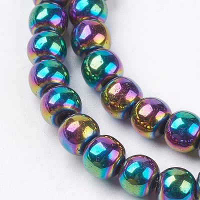 Non-Magnetic Synthetic Hematite Beads Strands X-G-S096-6mm-5-1