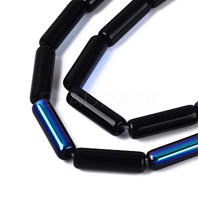 Electroplate Opaque Glass Beads Strands EGLA-Q132-02A-F04-1