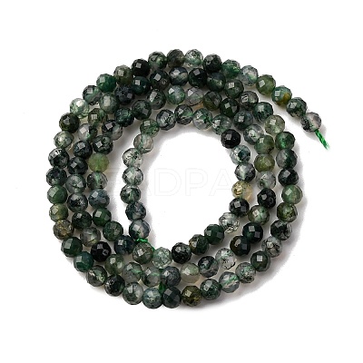 Natural Moss Agate Beads Strands G-A129-4mm-01-1