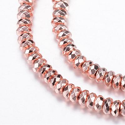 Electroplate Non-magnetic Synthetic Hematite Bead Strands G-Q465-15RG-1