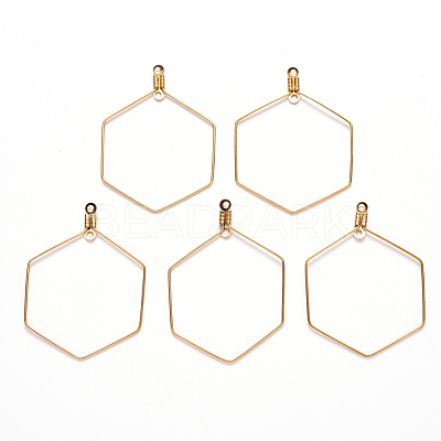 PVD Vacuum Plating 304 Stainless Steel Wire Pendants STAS-S103-14G-1