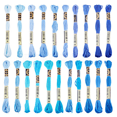21 Bundles 21 Colors Polyester Embroidery Floss OCOR-TA0002-86-1