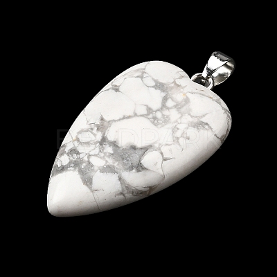 Natural Howlite Pendants G-F820-04P-08-1