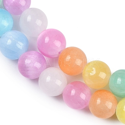 Macaron Color Natural Selenite Beads Strands X-G-F780-A01-01-1