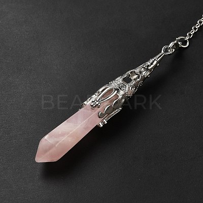 Mixed Gemstone/Glass Dowsing Pendulum Big Pendants G-H285-06P-1