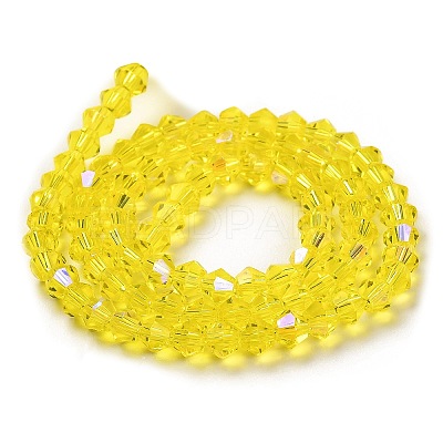 Transparent Electroplate Glass Beads Strands GLAA-F029-2mm-D21-1