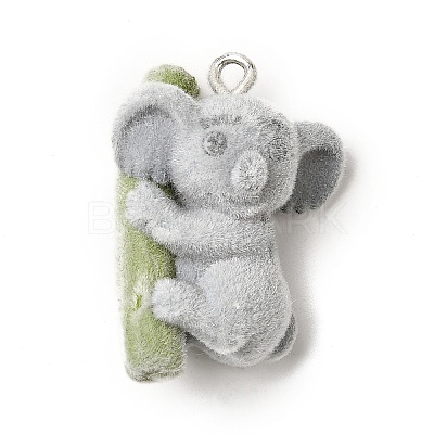 Flocky Resin Pendants FIND-I044-30-1