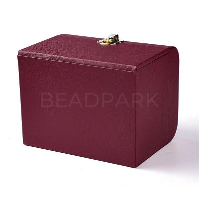 PU Leather Jewelry Organizer Box CON-P012-04C-1