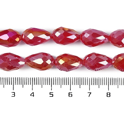 Opaque Solid Color Electroplate Glass Beads Strands LS-EGLA-N013-P10mm-B07-1