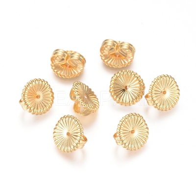 Brass Ear Nuts KK-L198-008G-1