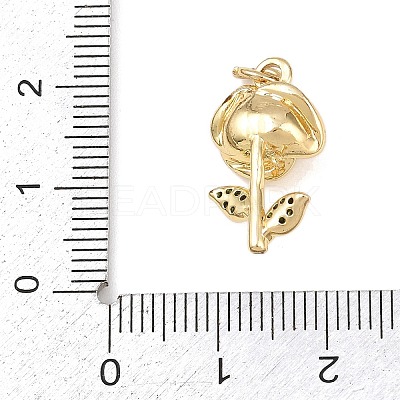 Brass Micro Pave Cubic Zirconia Pendants KK-H525-05D-G-1