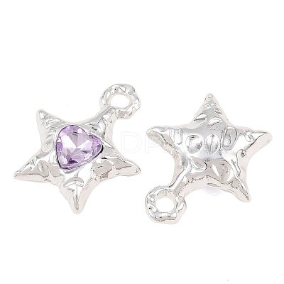 Y2K Style Alloy & Glass Pendants GL-CBA1FD3-01S-02-1