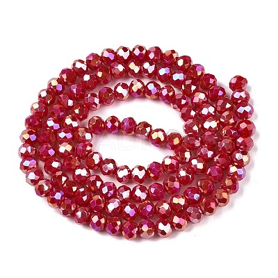 Electroplate Glass Beads Strands EGLA-A044-P4mm-B15-1