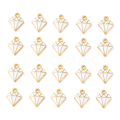 20Pcs Light Gold Alloy Enamel Charms ENAM-YW0001-36C-1