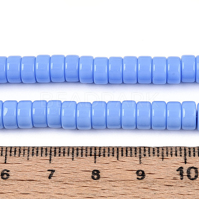 Opaque Solid Color Glass Beads Strands LS-GLAA-N026-3x6mm-08-1