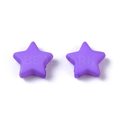 Opaque Acrylic Beads SACR-WH0002-07E-1
