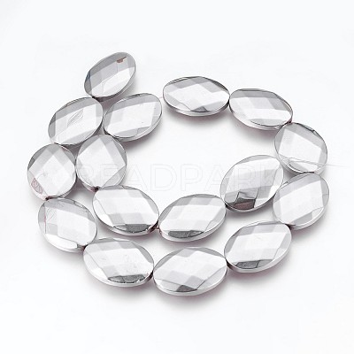 Electroplated Non-magnetic Synthetic Hematite Beads Strands G-P392-V02-1