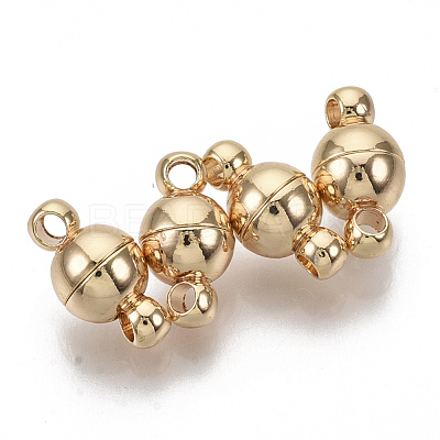 Brass Magnetic Clasps with Loops KK-S354-213A-NF-1