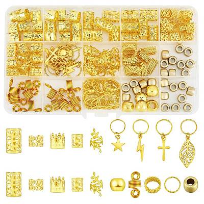 200Pcs Iron Hair Coil Cuffs X1-AJEW-SZC0021-02G-1