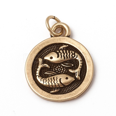 Brass Pendants KK-I668-01AB-07-1