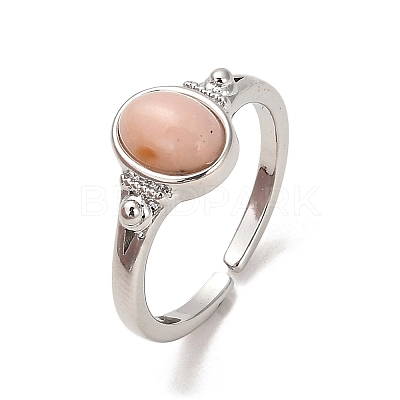 Natural & Synthetic Mixed Gemstone Open Cuff Ring Set RJEW-M166-02P-1