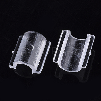Transparent AS Plastic Base Buckle Hair Findings FIND-T064-005B-1