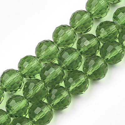 Transparent Glass Bead Strands X-GLAA-R095-6mm-14-1
