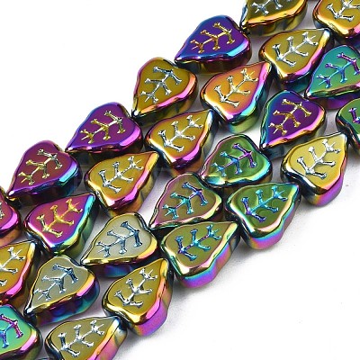 Electroplate Glass Beads Strands EGLA-S188-16-C02-1
